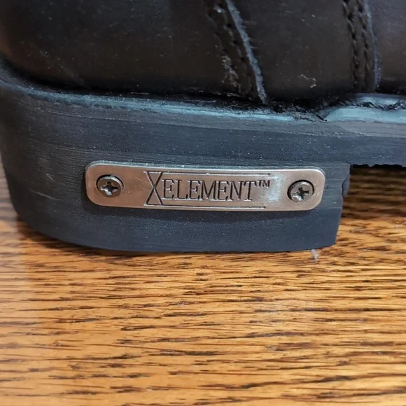 XElement Mens Black Leather Ankle Boots Size 10.5 - Picture 9 of 12